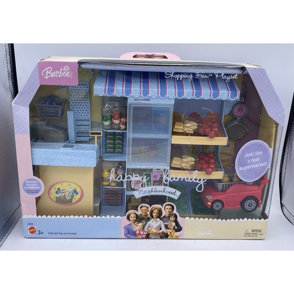 Mattel Other - Barbie Happy Family Neighborhood Shopping Fun Playset Supermarket Store RHTF NIB